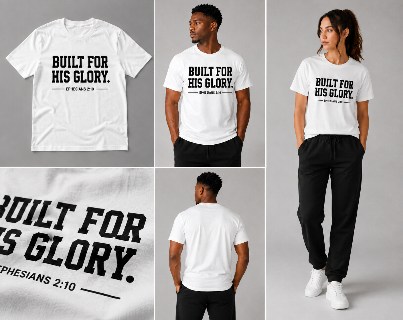 BUILT FOR GLORY TEE - WHITE