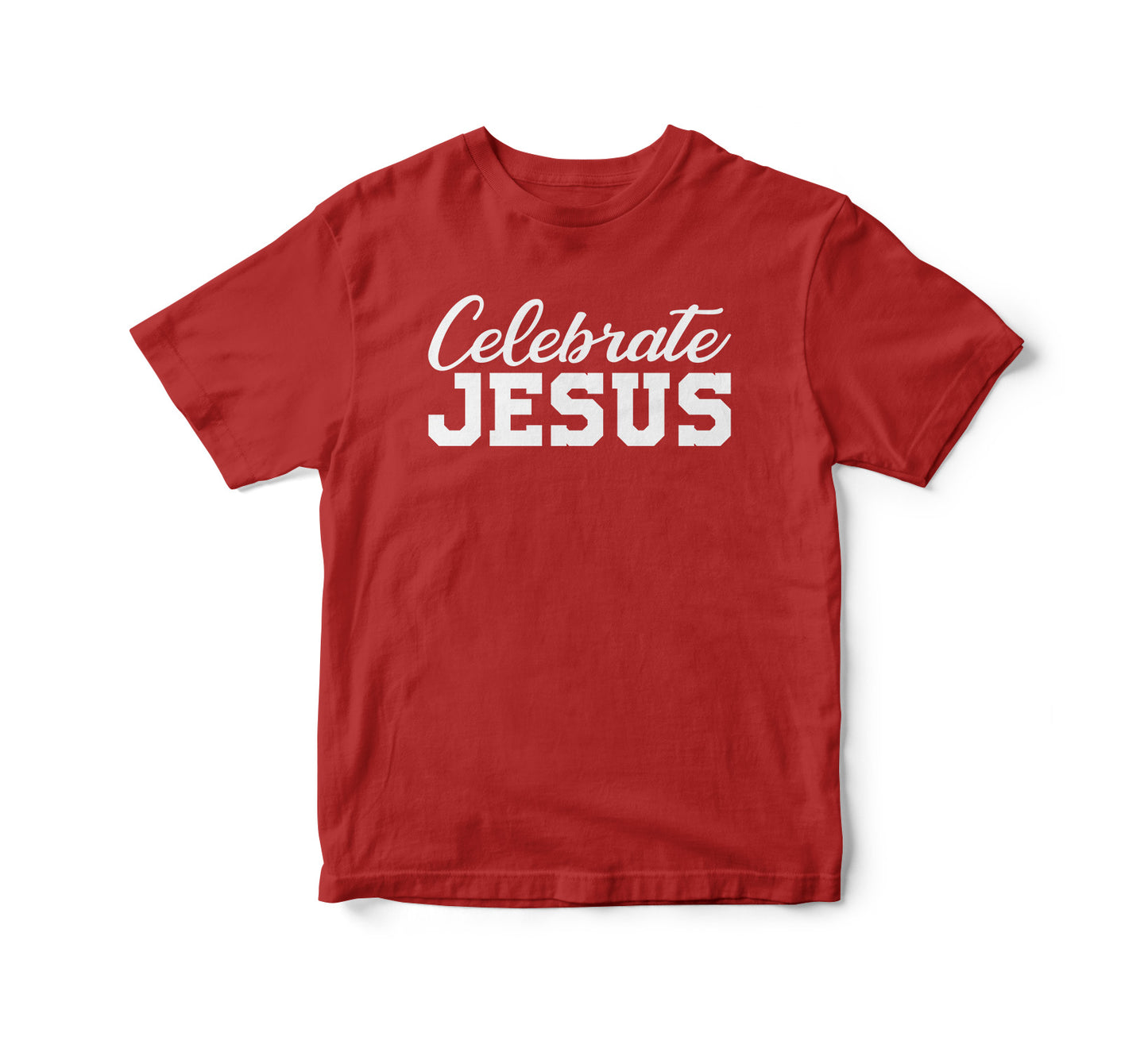 CELEBRATE JESUS TEE - RED/WHITE