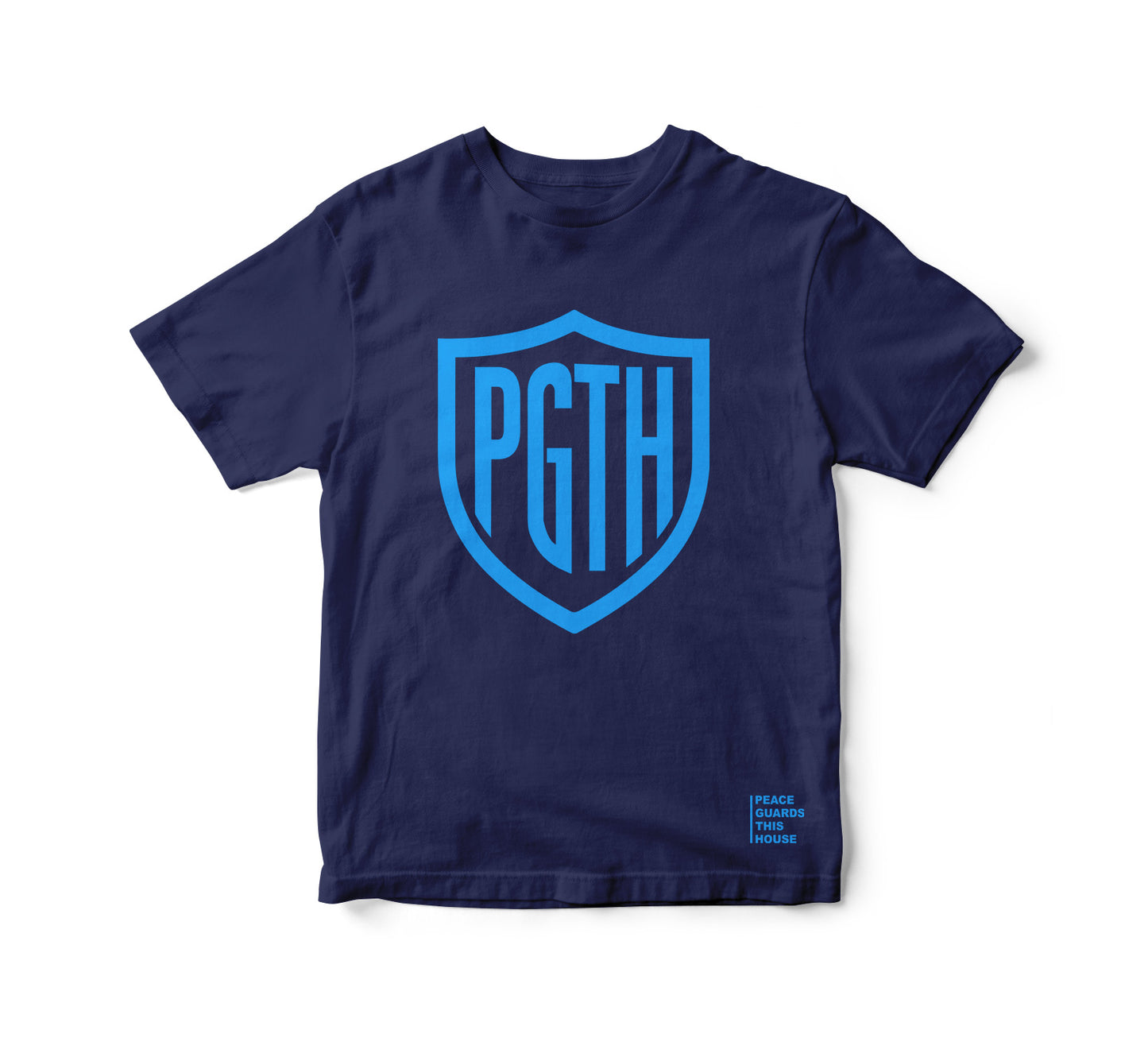 PGTH SHIELD TSHIRT - NAVY/LIGHT BLUE
