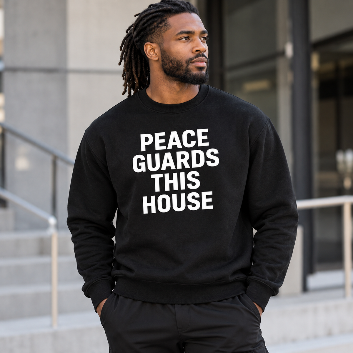 PGTH SIGNATURE SWEATSHIRT - BLACK/WHITE