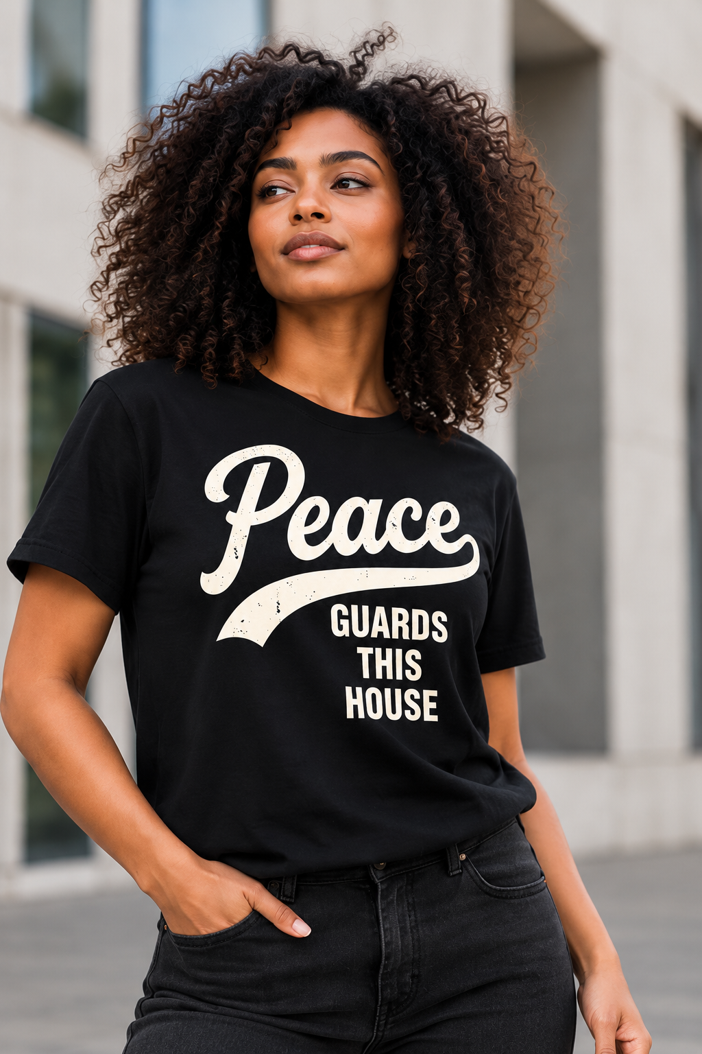 VINTAGE PEACE TEE - BLACK
