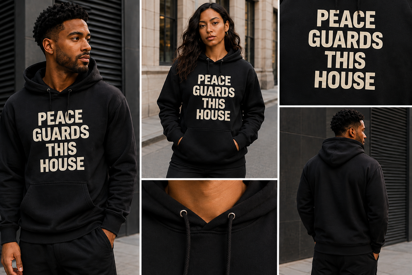 PGTH SIGNATURE HOODIE - BLACK/BONE