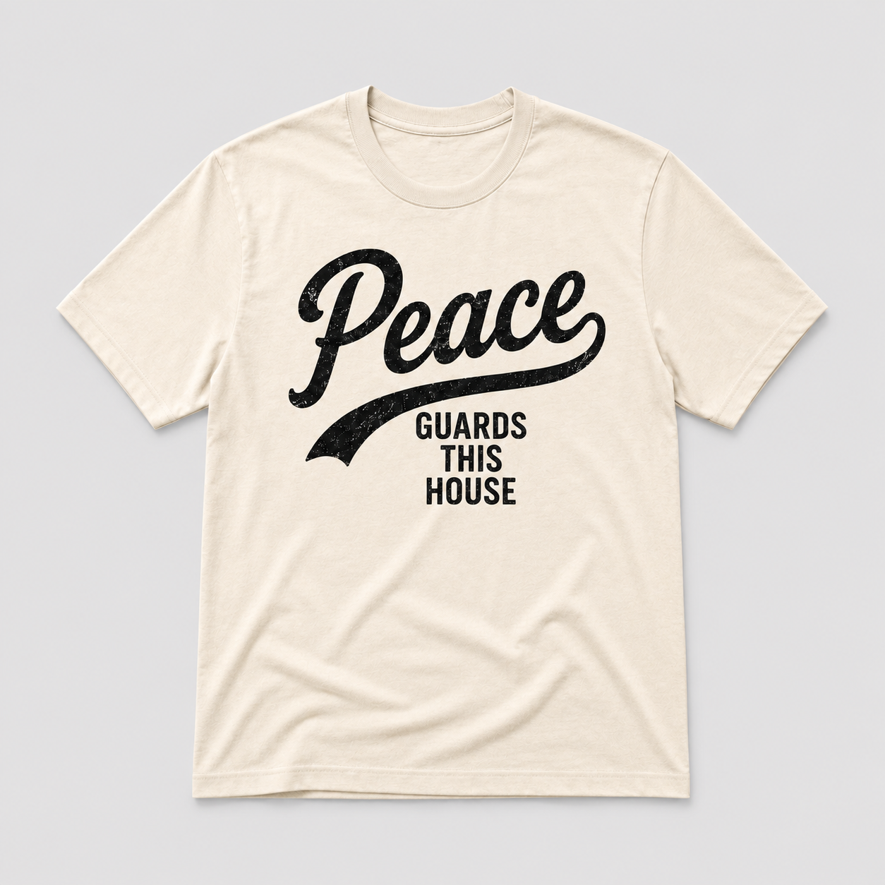 VINTAGE PEACE TEE- BONE/BLACK