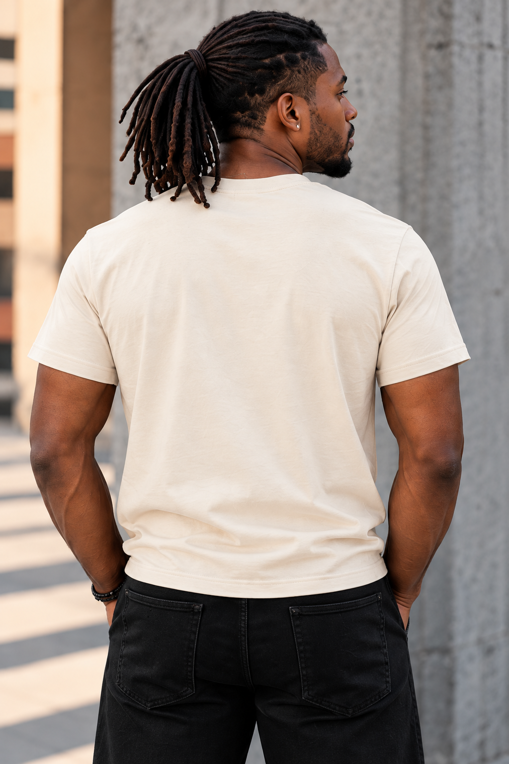 VINTAGE PEACE TEE- BONE/BLACK