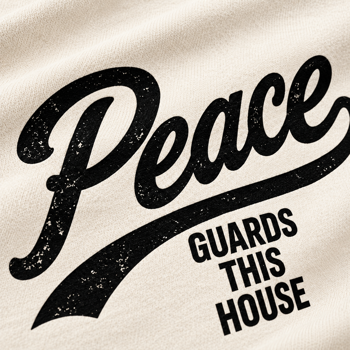 VINTAGE PEACE TEE- BONE/BLACK
