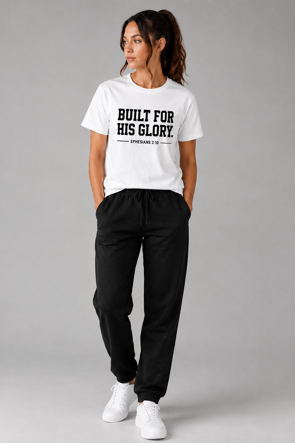 BUILT FOR HIS GLORY TEE - WHITE