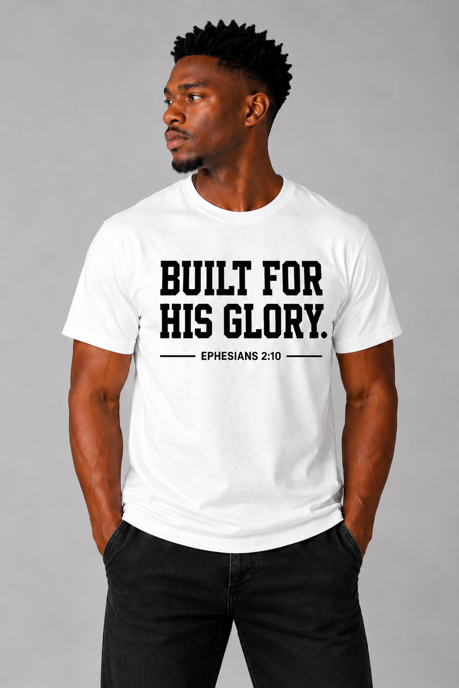 BUILT FOR HIS GLORY TEE - WHITE