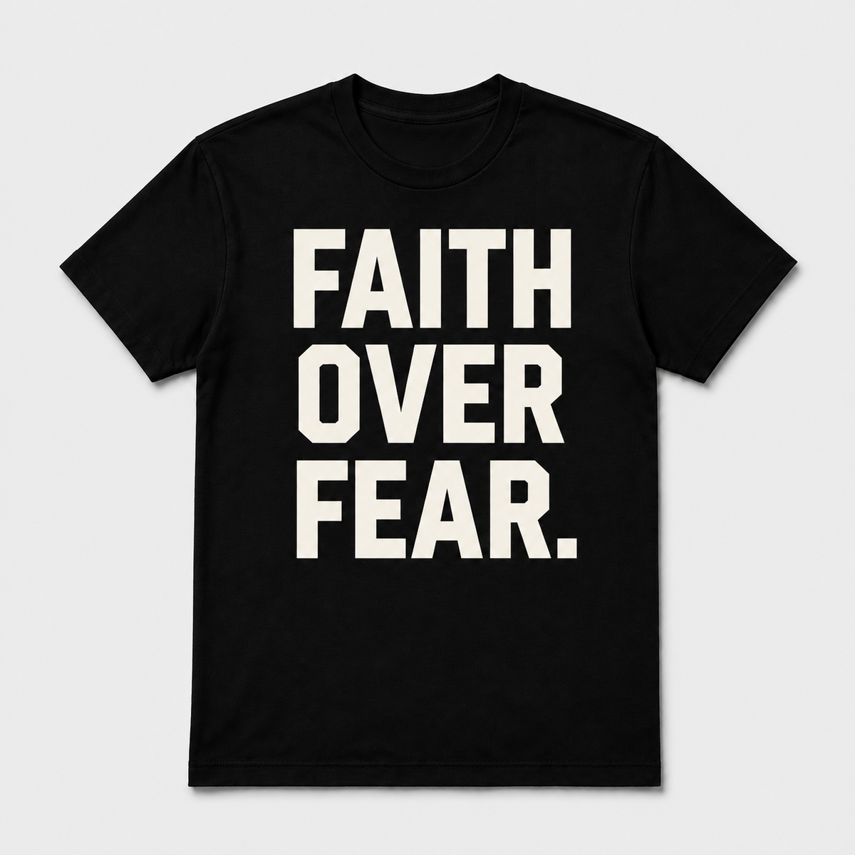 FAITH OVER FEAR TEE - BLACK/BONE