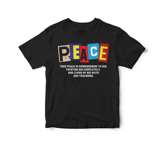 PEACE SQUARE TEE - BLACK