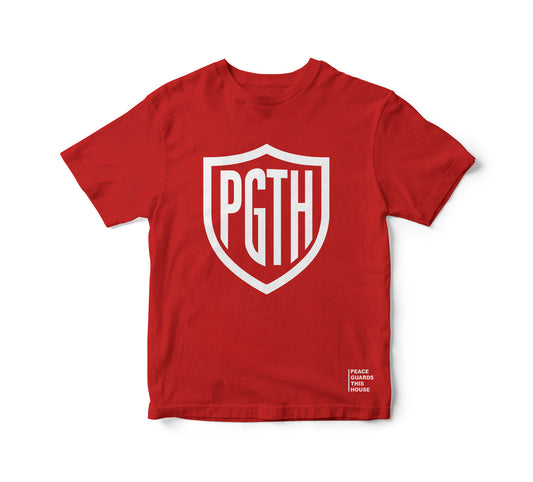 PGTH SHIELD TSHIRT - RED/WHITE