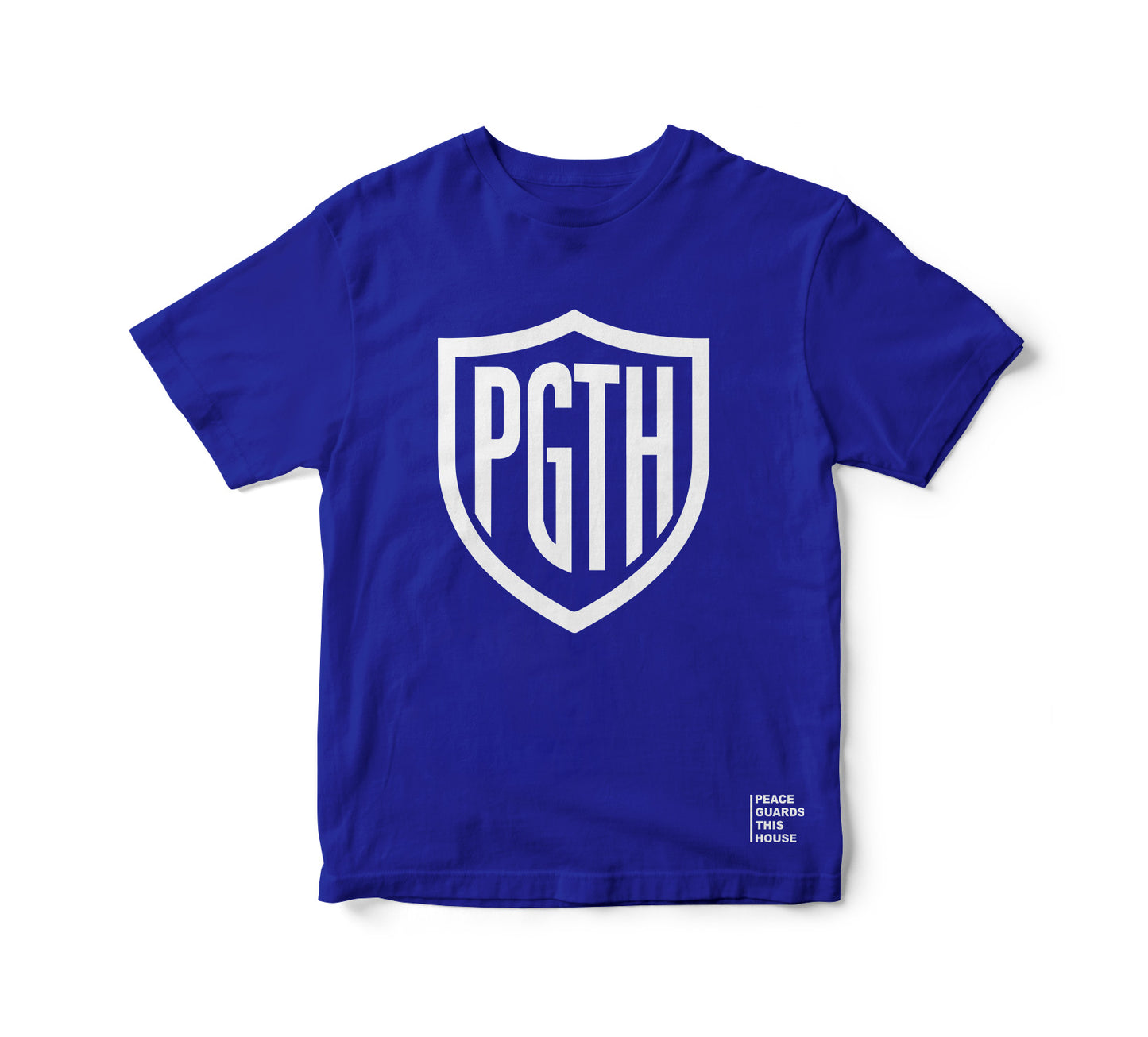 PGTH SHIELD TSHIRT - ROYAL/WHITE