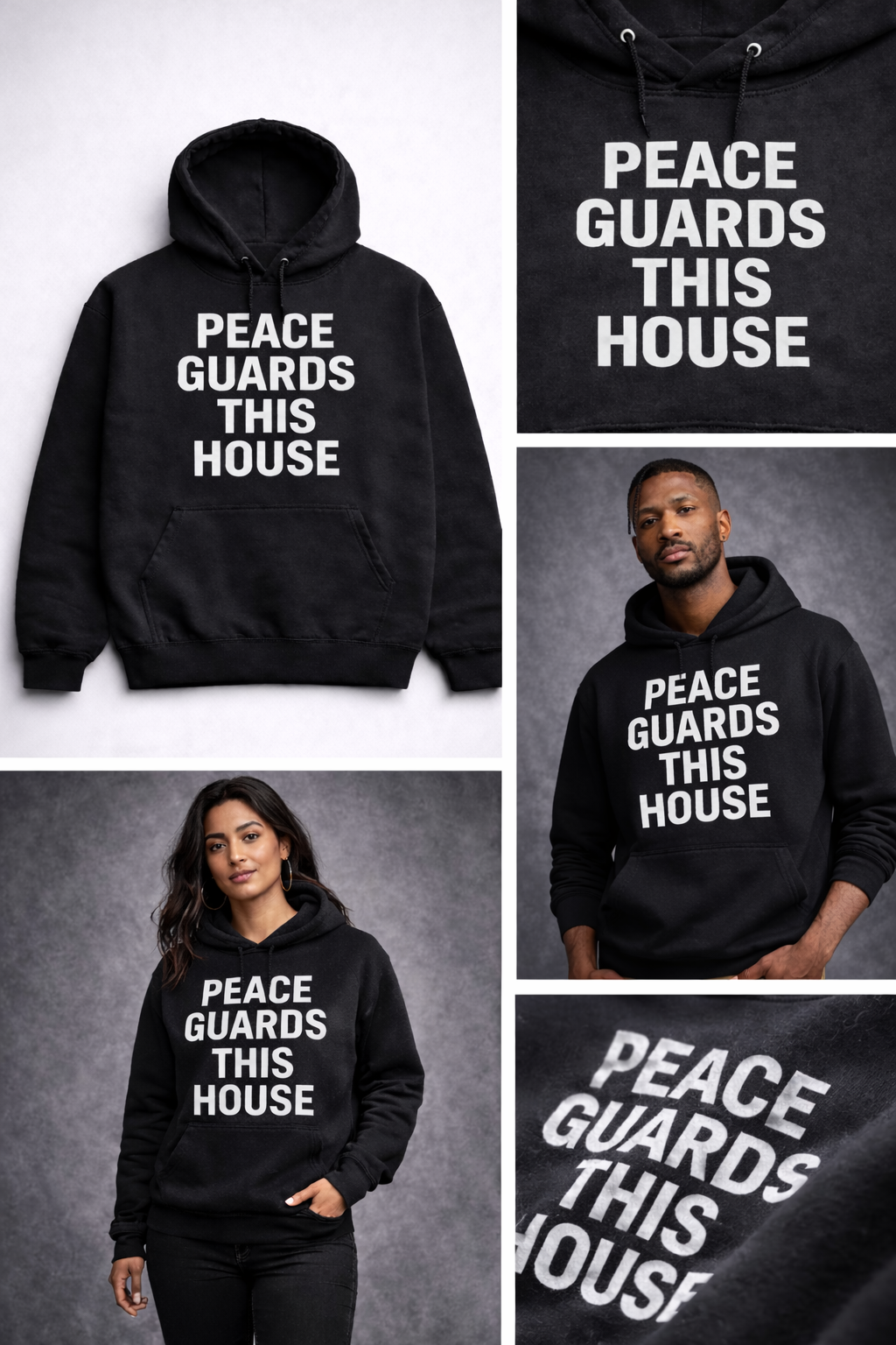 PGTH SIGNATURE HOODIE - BLACK/WHITE