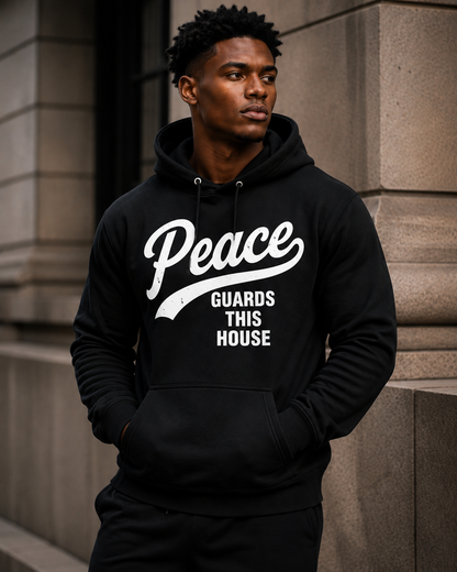 VINTAGE PEACE HOODIE - BLACK/BONE