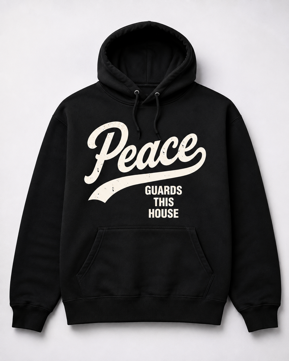 VINTAGE PEACE HOODIE - BLACK/BONE