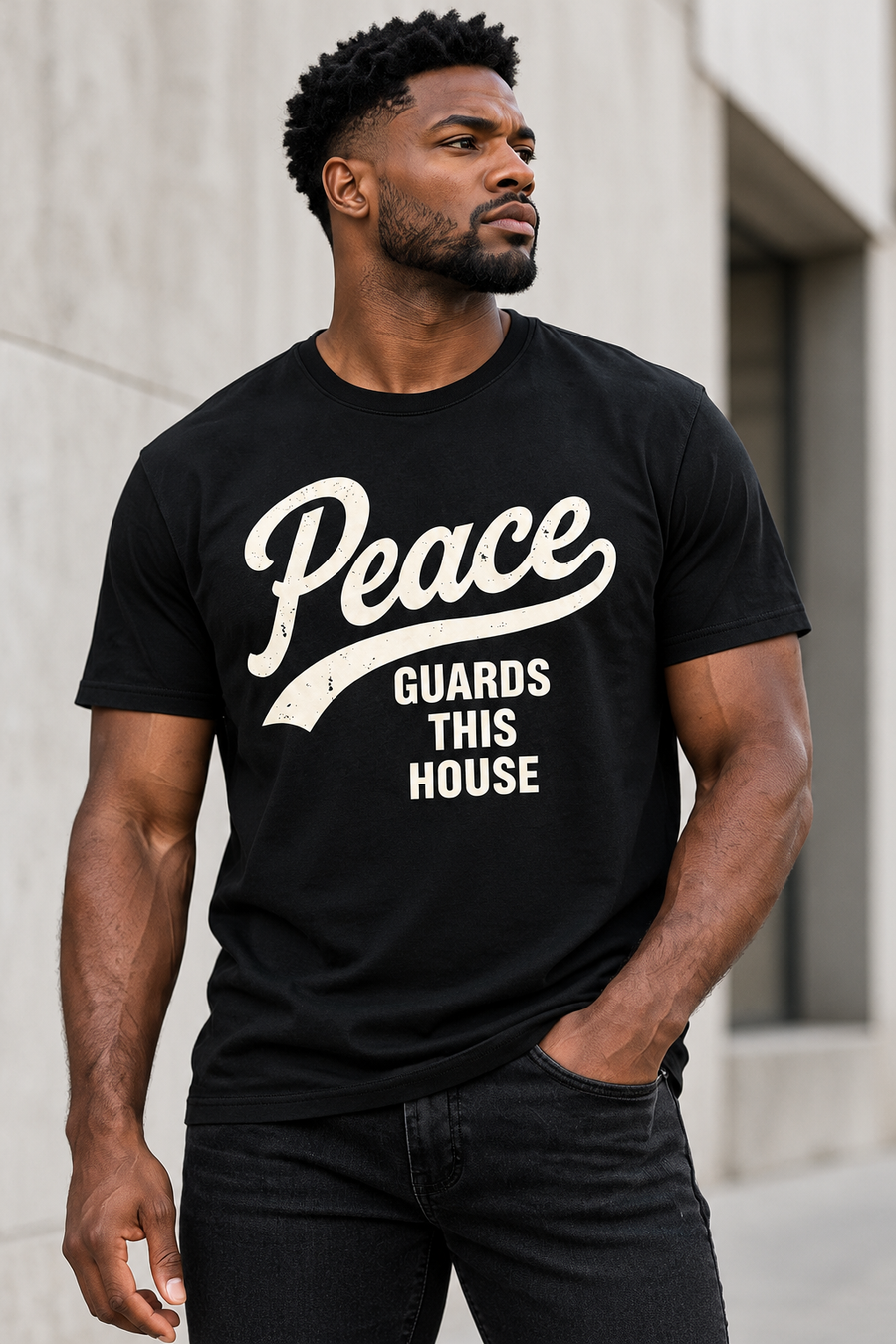VINTAGE PEACE TEE - BLACK