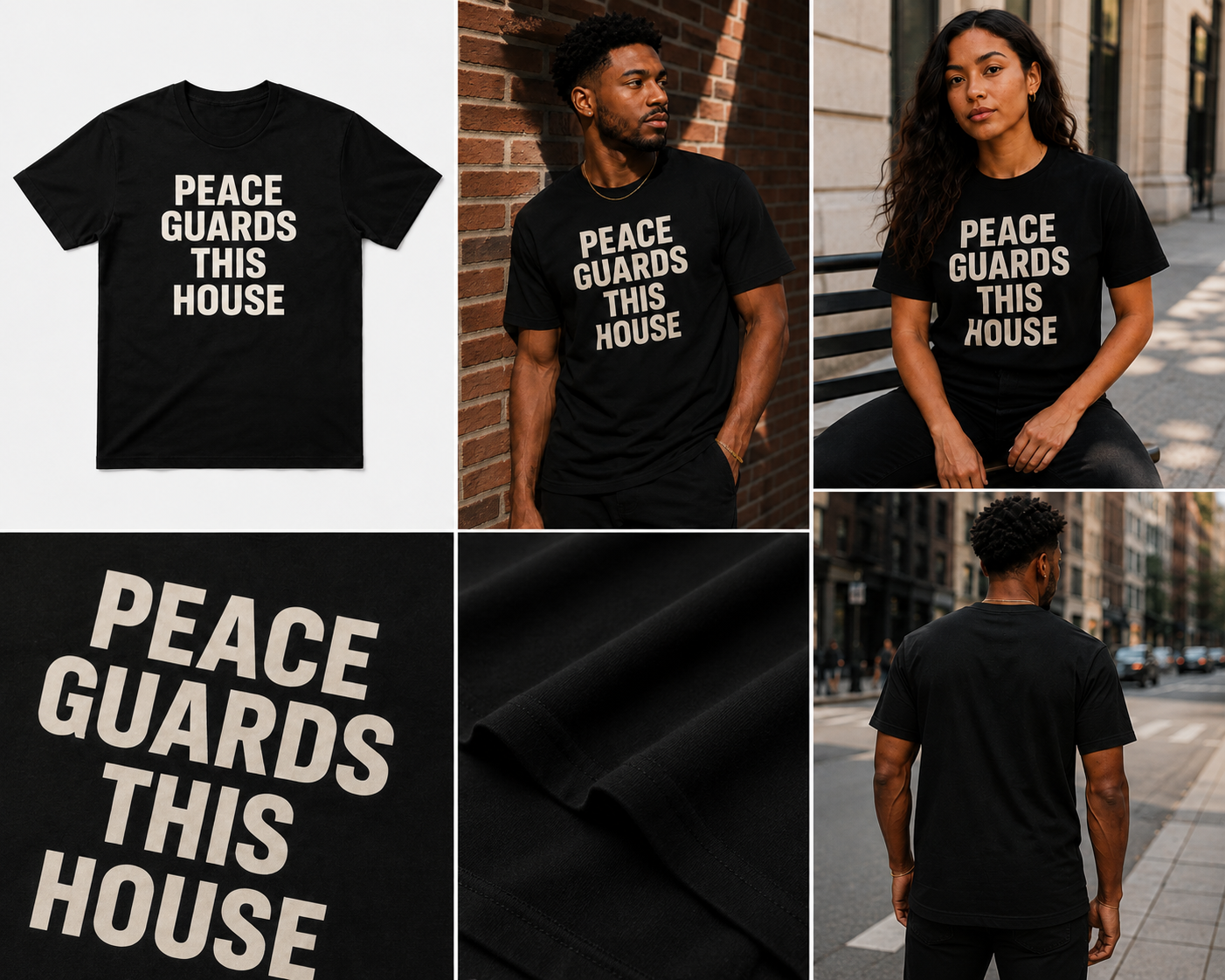 PGTH SIGNATURE TEE - BLACK/BONE