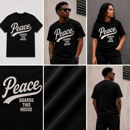 VINTAGE PEACE TEE - FLATY LAY BLACK