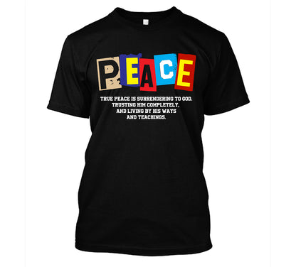 PEACE SQUARE TEE - BLACK